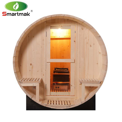 Sauna do tambor de vinho da madeira de pinho do jardim da sala da sauna do ar livre da sequoia vermelha de 4 pessoas