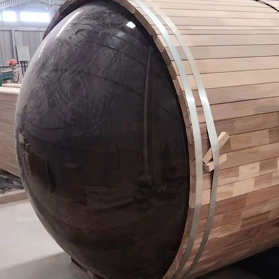 Saunas exteriores vermelhas de Cedar Wood Barrel Sauna 180x240CM com Panonamic