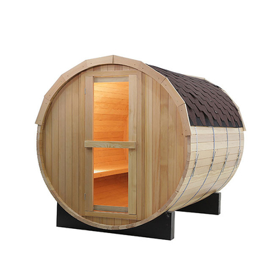 Sauna seca molhada do tambor do uísque da cicuta de 2 pessoas com sala de vapor da janela
