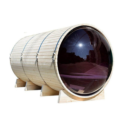 Fogão exterior panorâmico de Cedar Wood With Porch Electric da sauna do tambor de 4 pessoas