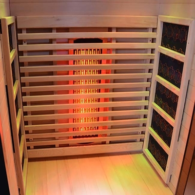 Infravermelho colorido da luz das estrelas da sala 7 pequenos internos da sauna da casa do homem de ETL um