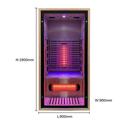 Infravermelho colorido da luz das estrelas da sala 7 pequenos internos da sauna da casa do homem de ETL um