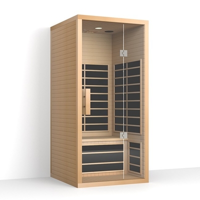 sauna infravermelha vermelha de 1350W Cedar Sauna Room Indoor Far para a única pessoa