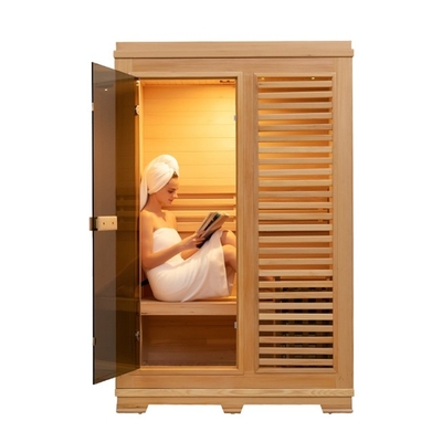 Sauna vermelha do vapor de Cedar Solid Wood Dry Heat da pessoa de SASO 2 para a casa