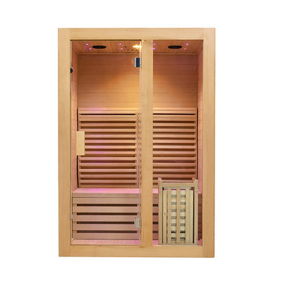 Smartmak 1 sala da sauna da casa do vapor da madeira da pessoa com a porta de vidro moderada 8mm