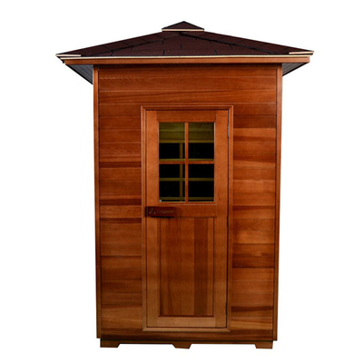 Pessoa exterior da sauna 2 do costume vermelho da sauna de Cedar Solid Wood Back Garden