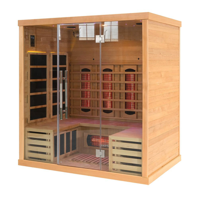 2700W casa Cedar Ozone Far Infrared Sauna vermelho para o corpo do emagrecimento