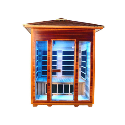 Sauna infravermelha distante do OEM fora da sauna exterior da pessoa do cedro vermelho 4