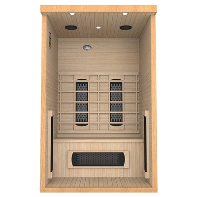Sala elétrica vermelha da sauna de Cedar Wooden Pure Infrared Home para a aptidão do corpo