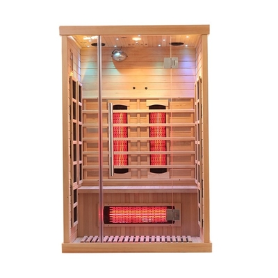 Sauna distante infravermelha completa interna do carbono do espectro da família para de duas pessoas