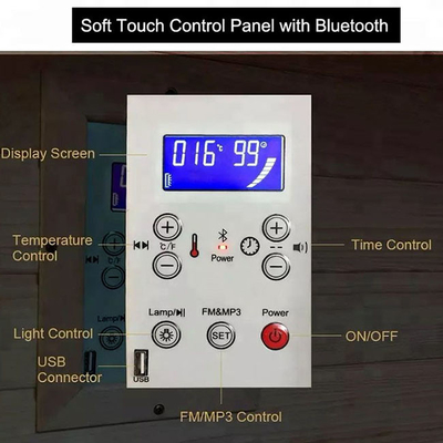 Da combinação luxuosa da sauna do infravermelho da sala de vapor da pessoa de RoHS 5 cedro vermelho