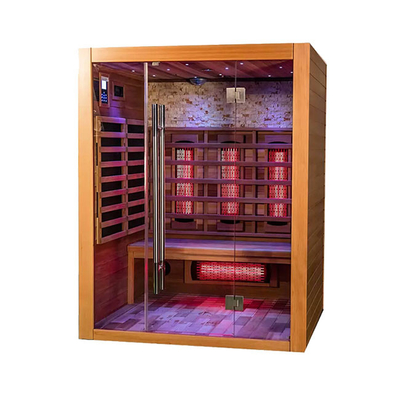 Cedro infravermelho seco da madeira maciça da sauna do vapor do baixo espectro completo do EMF