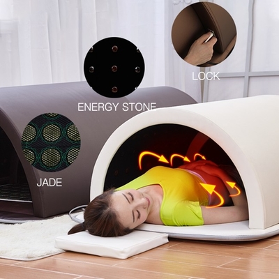 sauna infravermelha da abóbada 1200W magro portátil para o salão de beleza da cama da fumigação